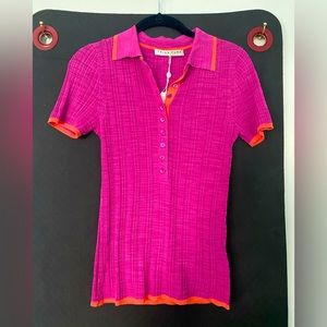 Trina Turk pink Excursion Polo in Med. NWT